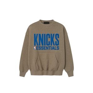 FEAR OF GOD ESSENTIALS X NBA MENS KNICKS SPORTS FIT CREWNECK Grey Men’s Size XL